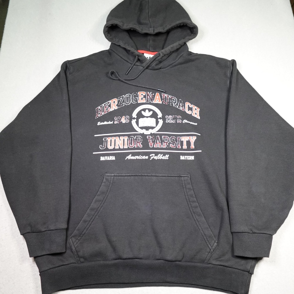 Adidas Originals Sweatshirt Mens Large Black Herzogenaurach Hoodie oversized gym